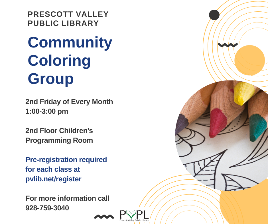 Community Coloring GroupIn person program, June 10th, 2022Pre